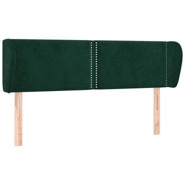 vidaXL Kopfteil mit Ohren Dunkelgrün 147x23x78/88 cm Samt