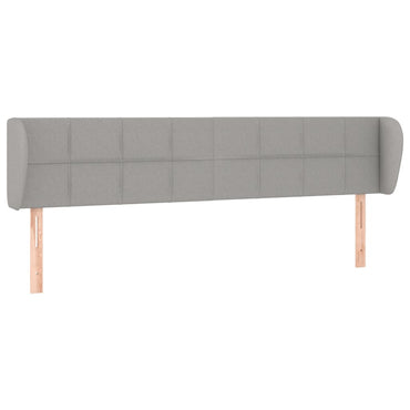 vidaXL Kopfteil mit Ohren Hellgrau 183x23x78/88 cm Stoff