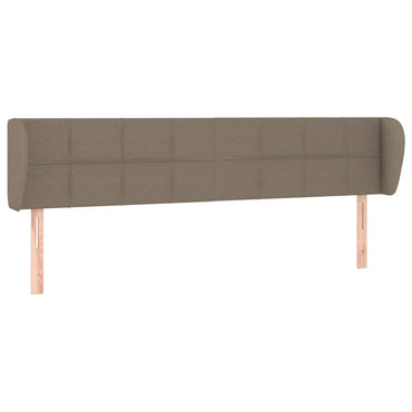 vidaXL Kopfteil mit Ohren Taupe 203x23x78/88 cm Stoff