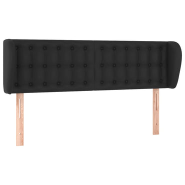 vidaXL Tête de lit à oreilles Noir 147x23x78/88 cm Similicuir