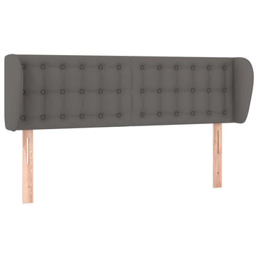 vidaXL Tête de lit à oreilles Gris 147x23x78/88 cm Similicuir