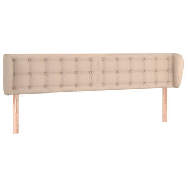 vidaXL Kopfteil mit Ohren Cappuccino-Braun 183x23x78/88 cm Kunstleder