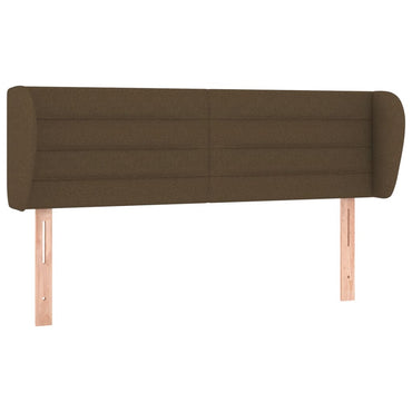 vidaXL Kopfteil mit Ohren Dunkelbraun 147x23x78/88 cm Stoff