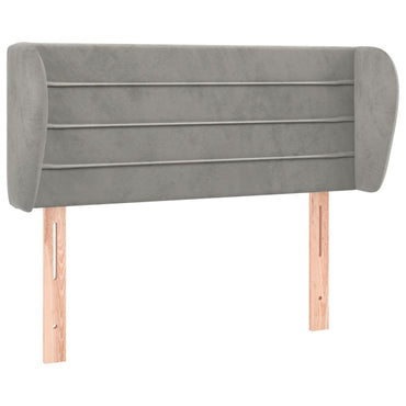 vidaXL Kopfteil mit Ohren Hellgrau 83x23x78/88 cm Samt