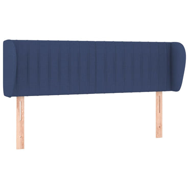 vidaXL Kopfteil mit Ohren Blau 147x23x78/88 cm Stoff