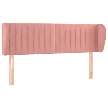 vidaXL Kopfteil mit Ohren Rosa 147x23x78/88 cm Samt