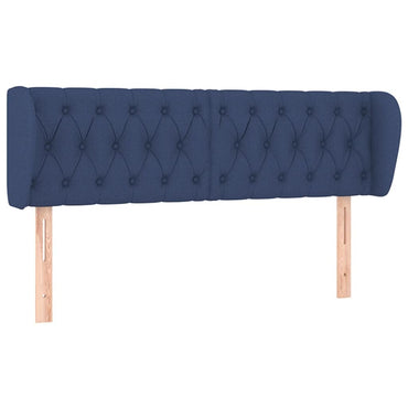 vidaXL Kopfteil mit Ohren Blau 163x23x78/88 cm Stoff
