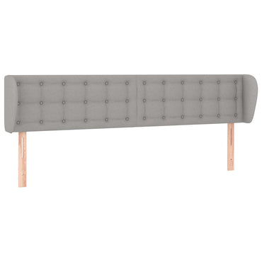 vidaXL Kopfteil mit Ohren Hellgrau 183x23x78/88 cm Stoff