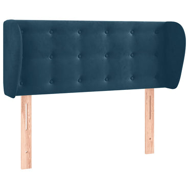 vidaXL Kopfteil mit Ohren Dunkelblau 103x23x78/88 cm Samt