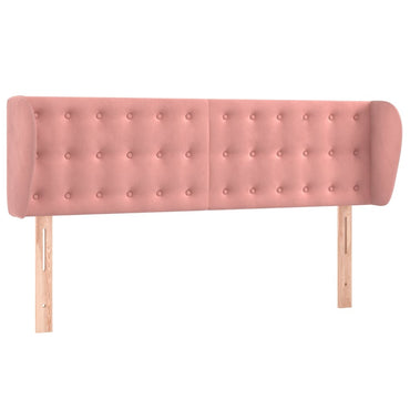 vidaXL Kopfteil mit Ohren Rosa 147x23x78/88 cm Samt