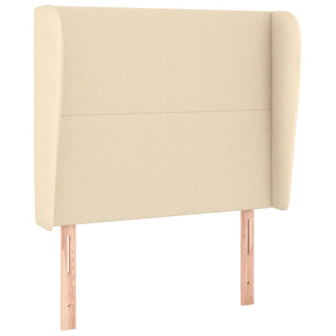 vidaXL Kopfteil mit Ohren Creme 83x23x118/128 cm Stoff