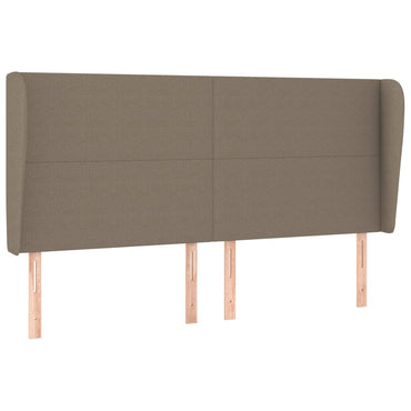 vidaXL Kopfteil mit Ohren Taupe 203x23x118/128 cm Stoff