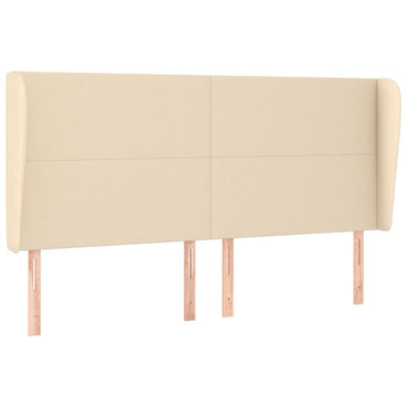 vidaXL Kopfteil mit Ohren Creme 203x23x118/128 cm Stoff