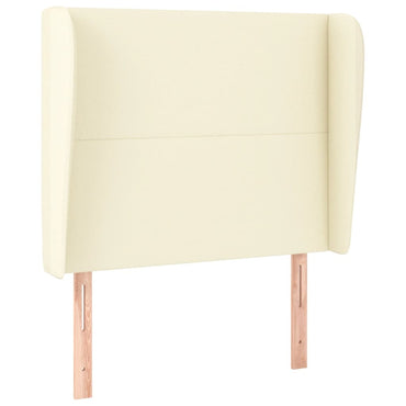 vidaXL Kopfteil mit Ohren Creme 103x23x118/128 cm Kunstleder