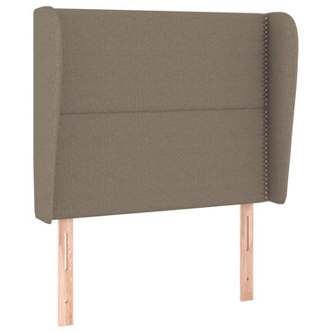 vidaXL Kopfteil mit Ohren Taupe 103x23x118/128 cm Stoff