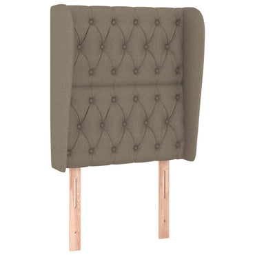 vidaXL Kopfteil mit Ohren Taupe 83x23x118/128 cm Stoff