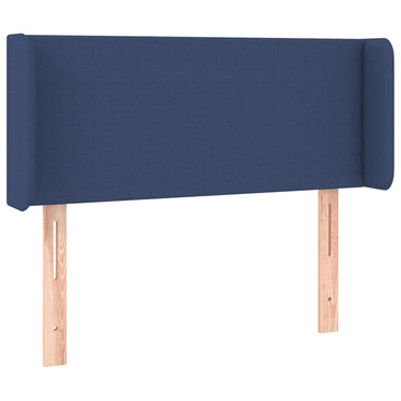 vidaXL Kopfteil mit Ohren Blau 83x16x78/88 cm Stoff