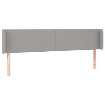 vidaXL Kopfteil mit Ohren Hellgrau 163x16x78/88 cm Stoff