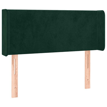 vidaXL Kopfteil mit Ohren Dunkelgrün 83x16x78/88 cm Samt