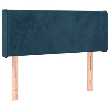 vidaXL Kopfteil mit Ohren Dunkelblau 83x16x78/88 cm Samt
