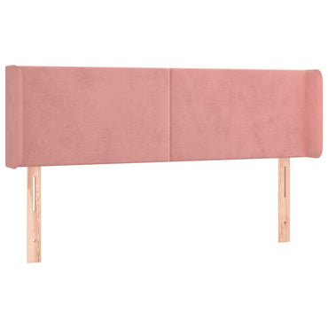 vidaXL Kopfteil mit Ohren Rosa 147x16x78/88 cm Samt