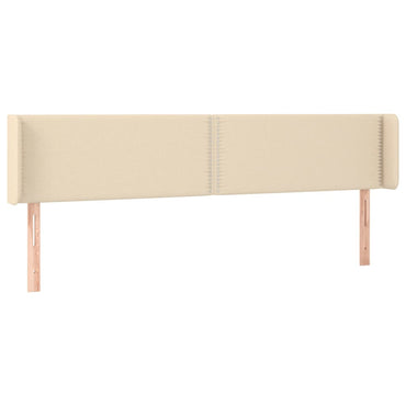 vidaXL Kopfteil mit Ohren Creme 183x16x78/88 cm Stoff