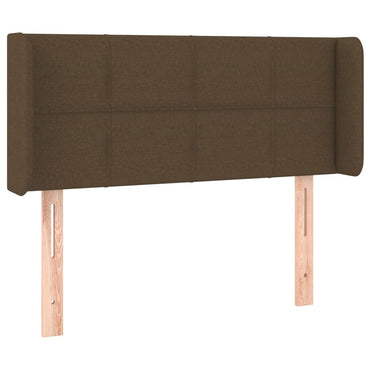 vidaXL Kopfteil mit Ohren Dunkelbraun 83x16x78/88 cm Stoff