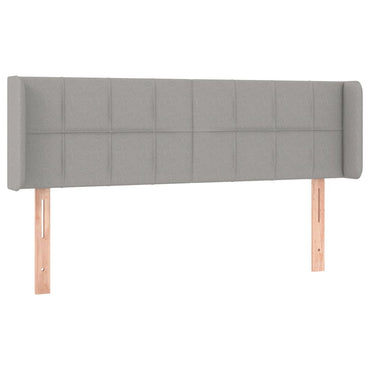 vidaXL Kopfteil mit Ohren Hellgrau 147x16x78/88 cm Stoff