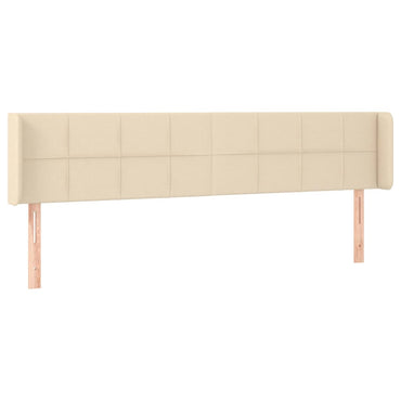 vidaXL Kopfteil mit Ohren Creme 163x16x78/88 cm Stoff