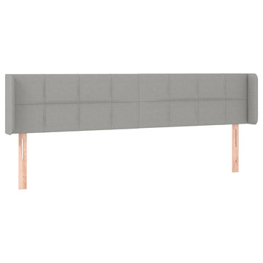 vidaXL Kopfteil mit Ohren Hellgrau 183x16x78/88 cm Stoff