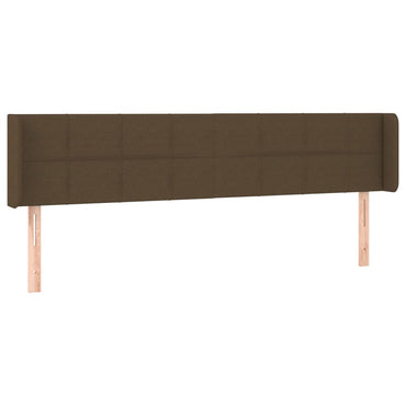 vidaXL Kopfteil mit Ohren Dunkelbraun 183x16x78/88 cm Stoff