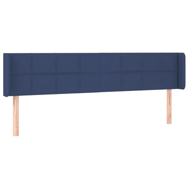 vidaXL Kopfteil mit Ohren Blau 183x16x78/88 cm Stoff