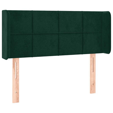 vidaXL Kopfteil mit Ohren Dunkelgrün 83x16x78/88 cm Samt