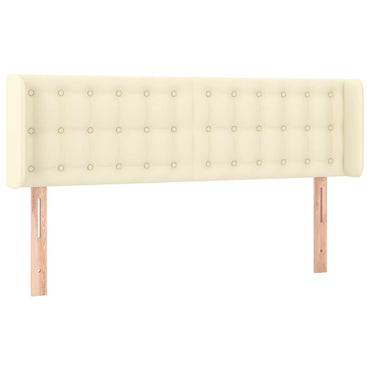 vidaXL Kopfteil mit Ohren Creme 147x16x78/88 cm Kunstleder