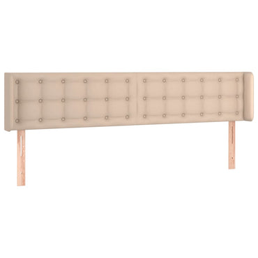 vidaXL Kopfteil mit Ohren Cappuccino-Braun 163x16x78/88 cm Kunstleder