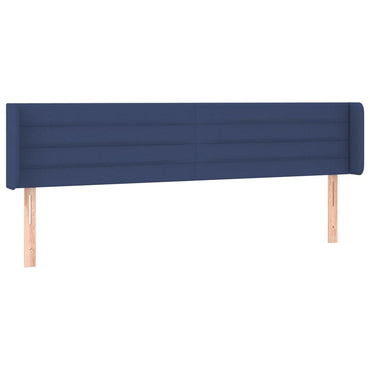 vidaXL Kopfteil mit Ohren Blau 163x16x78/88 cm Stoff