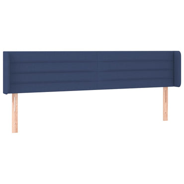 vidaXL Kopfteil mit Ohren Blau 183x16x78/88 cm Stoff