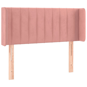 vidaXL Kopfteil mit Ohren Rosa 93x16x78/88 cm Samt