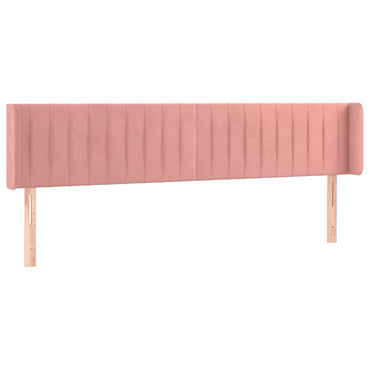 vidaXL Kopfteil mit Ohren Rosa 203x16x78/88 cm Samt