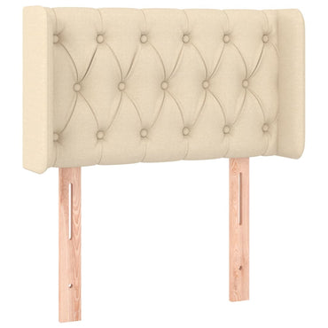 vidaXL Kopfteil mit Ohren Creme 83x16x78/88 cm Stoff