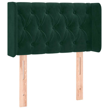 vidaXL Kopfteil mit Ohren Dunkelgrün 83x16x78/88 cm Samt