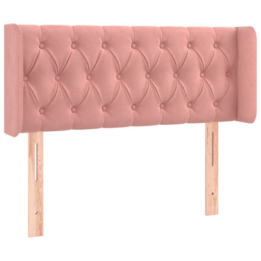 vidaXL Kopfteil mit Ohren Rosa 93x16x78/88 cm Samt