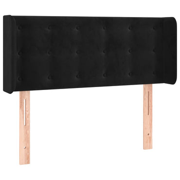 vidaXL Kopfteil mit Ohren Schwarz 83x16x78/88 cm Samt