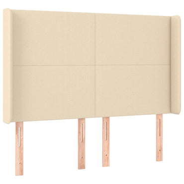 vidaXL Kopfteil mit Ohren Creme 147x16x118/128 cm Stoff