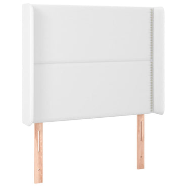 vidaXL Kopfteil mit Ohren Weiß 93x16x118/128 cm Kunstleder