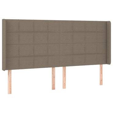 vidaXL Kopfteil mit Ohren Taupe 183x16x118/128 cm Stoff