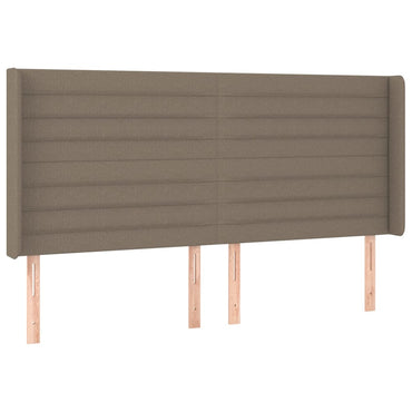 vidaXL Kopfteil mit Ohren Taupe 163x16x118/128 cm Stoff