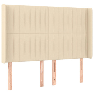 vidaXL Kopfteil mit Ohren Creme 147x16x118/128 cm Stoff