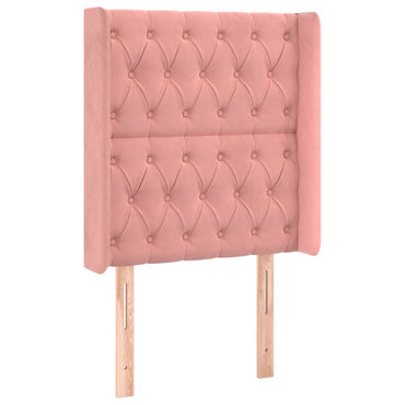 vidaXL Kopfteil mit Ohren Rosa 83x16x118/128 cm Samt
