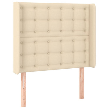 vidaXL Kopfteil mit Ohren Creme 83x16x118/128 cm Stoff